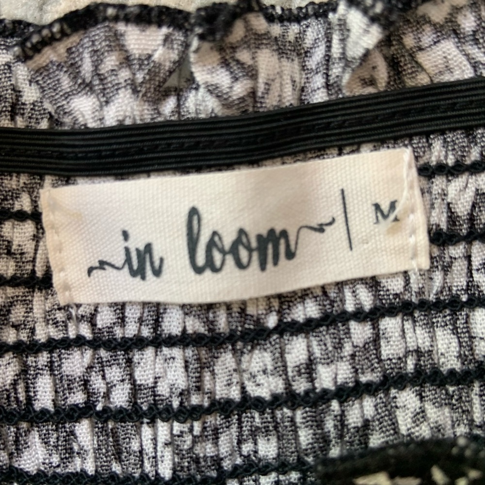 in loom Black and White Smocked Dress - Picture 3 of 4